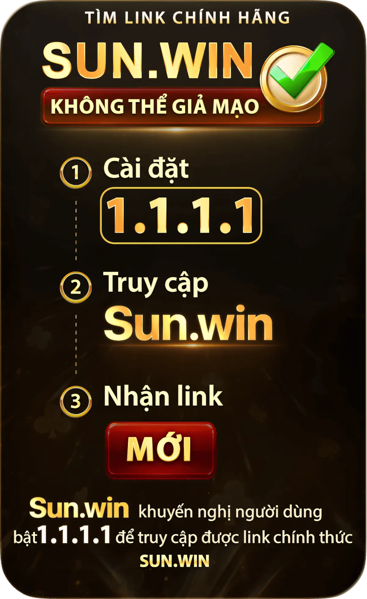 Hướng dẫn vào app SUNWIN bằng 1.1.1.1